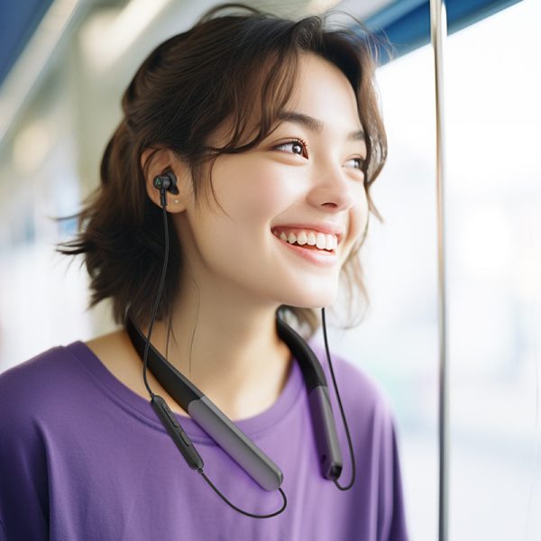 Acefast N1 Neck Hanging Bluetooth Earphones - Black - Image 3