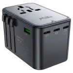 Acefast Z1 PD75W GaN 3*USB-C+2*USB-A Multifunctional Charging Adapter - Black
