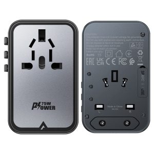 Acefast Z1 PD75W GaN 3*USB-C+2*USB-A Multifunctional Charging Adapter - Black - Image 4