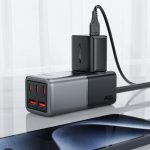 Acefast Z2 PD75W GaN 3*USB-C+2*USB-A Desktop Charging Adapter EU - Black - Image 5