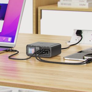 Acefast Z4 PD218W GaN 3*USB-C+USB-A Desktop Charging Adapter US - Black - Image 2