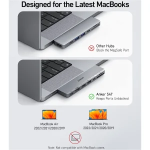 Anker 547 Type-C Hub 7 In 2 For Macbook - Black - A8354HA1 - Image 3