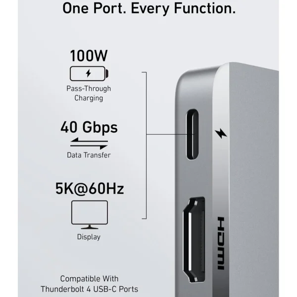 anker-5 Anker 547 Type-C Hub 7 In 2 For Macbook - Black - A8354HA1 - Image 4