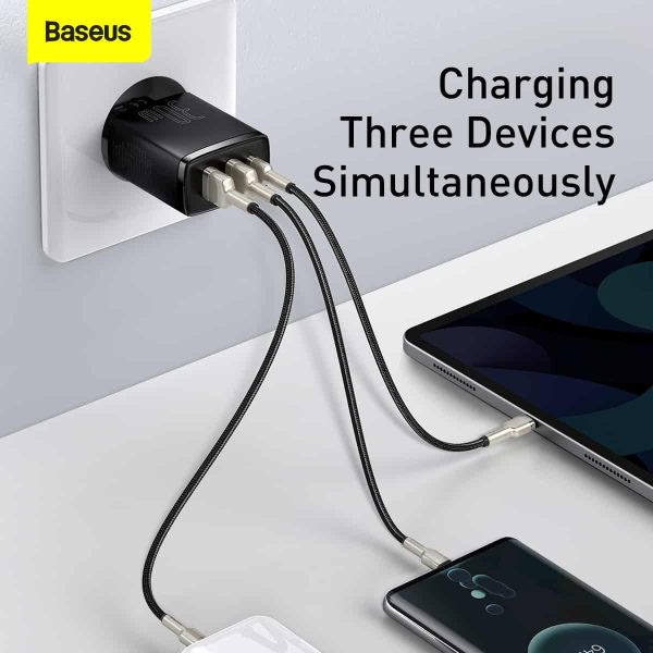 Baseus Compact Quick Charger 2U+C 30W - Black - Image 6