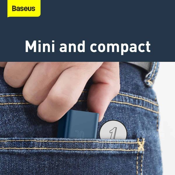 Baseus Super Si Quick Charger 1C 20W EU With Type-C to iPhone Cable 1M - Black - Image 6