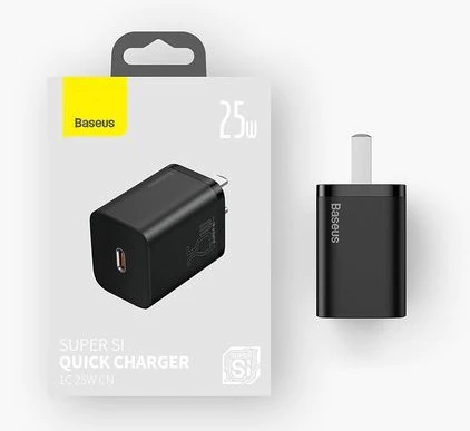 Baseus Super Si Quick Charger 1C 25W EU - Black - Image 2