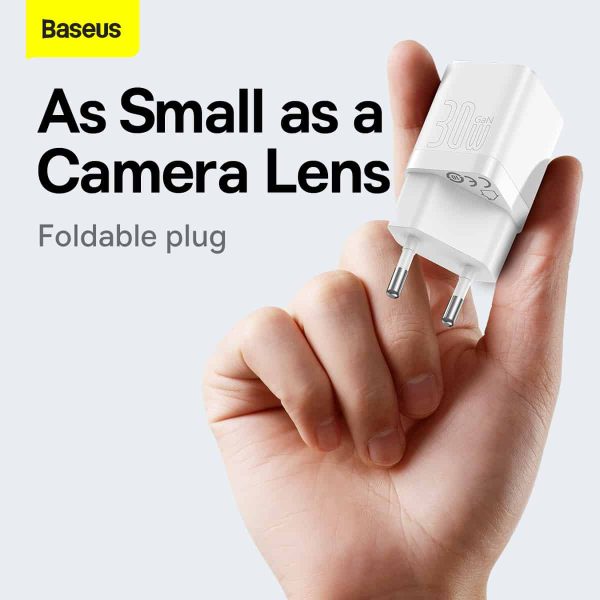 Baseus GaN3 Fast Charger 1C 30W EU - White - Image 6