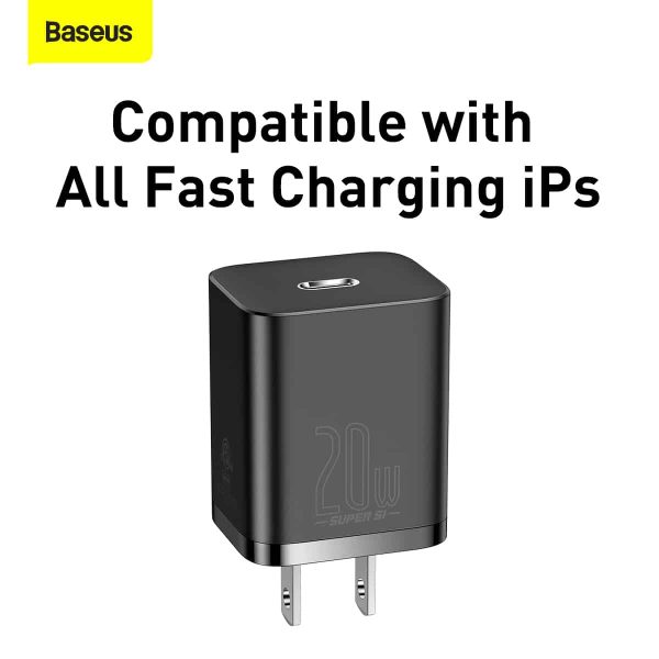 c-53 Baseus Super Si Quick Charger 1C 20W Cn - Black - Image 5