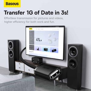 Baseus AirJoy Series USB3.0 Extension Cable 0.5M - Black - Image 6