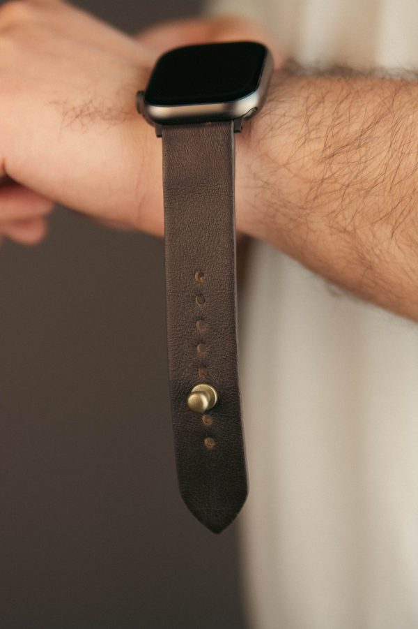 coco brown apple straps by waji's (3) Waji's Apple Watch Strap - Pure Leather Strap 41 mm / 40 mm / 39 mm / 38 mm - Coco - AMT-CBRWN-AWS-01 - Image 2