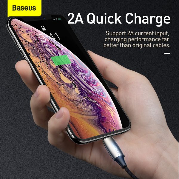 Baseus L56 iPhone to 3.5mm Female Cable 2-In-1 Adapter Support 2A Fast Charge - Black - Image 5