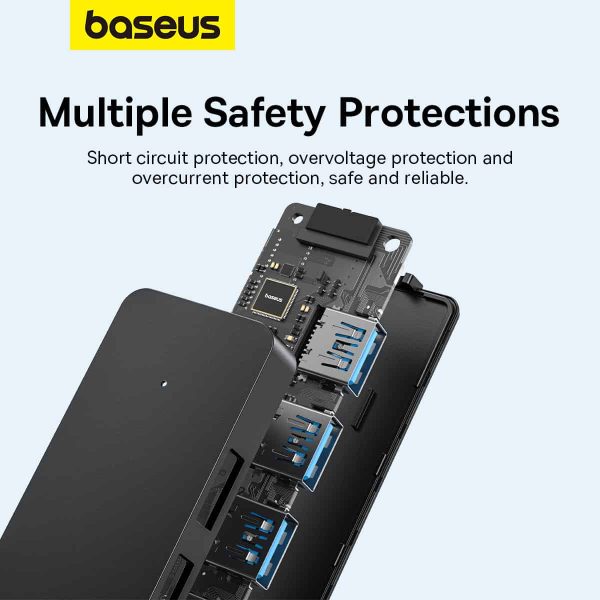 Baseus UltraJoy Series 4-Port HUB Lite USBA to 4 USB3.0 - Black - Image 4