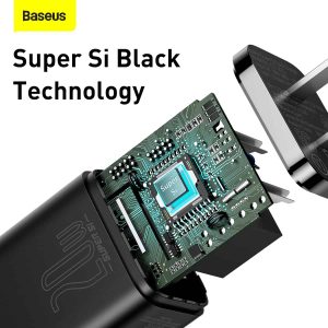 Baseus Super Si Quick Charger 1C 20W Cn - Black - Image 3