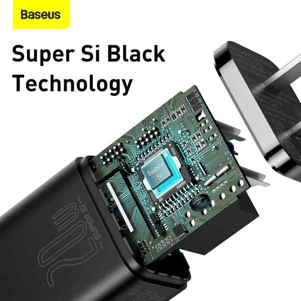 e-53 Baseus Super Si Quick Charger 1C 20W Cn - Black - Image 3