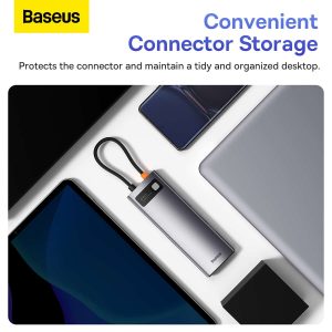 Baseus StarJoy 6-Port Type-C HUB Adapter - Gray - Image 4