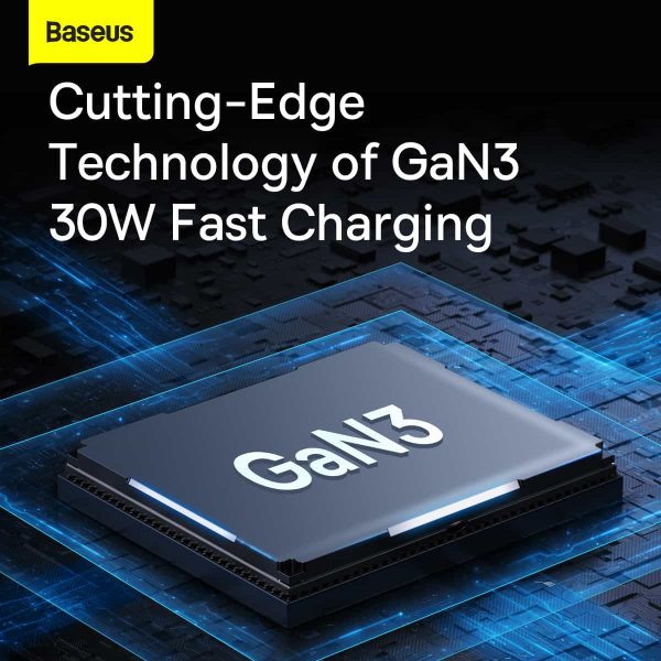 Baseus GaN3 Fast Charger 1C 30W EU - White - Image 3
