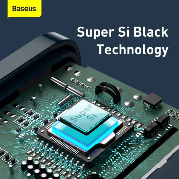 Baseus Super Si Quick Charger 1C 20W EU With Type-C to iPhone Cable 1M - Black - Image 3