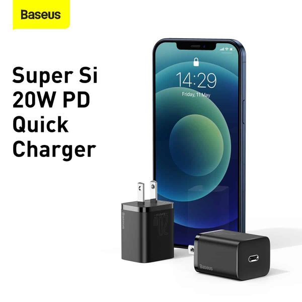 f-43 Baseus Super Si Quick Charger 1C 20W Cn - Black - Image 2