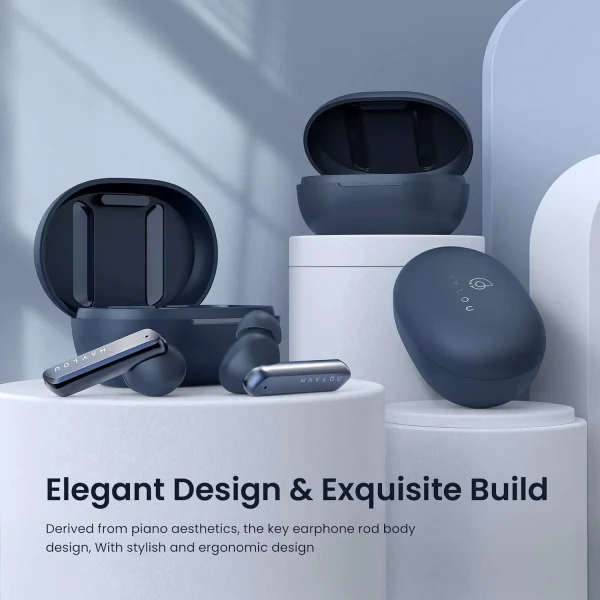 Haylou W1 True Wireless Earbuds - Blue - Image 4