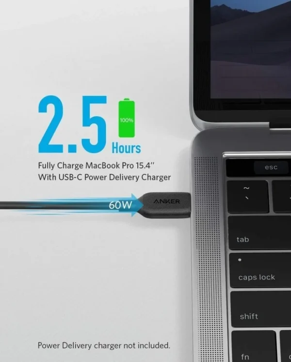 Anker PowerLine Select+ USB-C To USB-C 2.0 Cable 3ft - Black - A8032H11 - Image 3