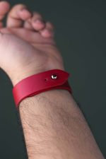 Waji's Apple Watch Strap - Pure Leather Strap 41 mm / 40 mm / 39 mm / 38 mm - Red - AMT-RED-AWS-01 - Image 2