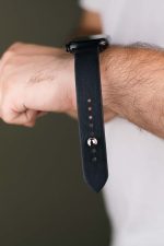 Waji's Apple Watch Strap - Pure Leather Strap 41 mm / 40 mm / 39 mm / 38 mm - Black - AMT-BLK-AWS-01 - Image 2