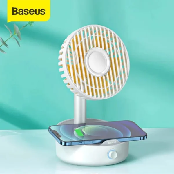 Baseus 10W Wireless Charger With Fan Charging Adapter And Cable Included - Image 4