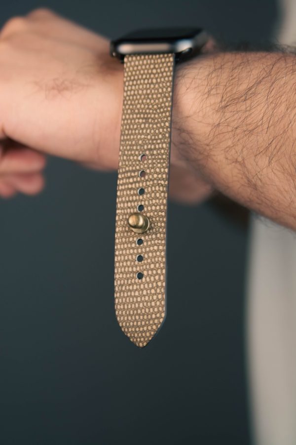 russet Waji's apple straps (3) Waji's Apple Watch Strap - Pure Lizard Leather Strap 41 mm / 40 mm / 39 mm / 38 mm - Russet -    	 AMT-RUSS-AWS-01 - Image 3