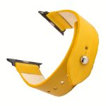 Waji's Apple Watch Strap - Pure Leather Strap 49 mm / 46 mm / 45 mm / 44 mm / 42 mm - Yellow - AMT-YLW-AWS-02