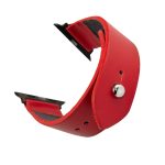 Waji's Apple Watch Strap - Pure Leather Strap 41 mm / 40 mm / 39 mm / 38 mm - Red - AMT-RED-AWS-01