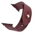 Waji's Apple Watch Strap - Pure Leather Strap 49 mm / 46 mm / 45 mm / 44 mm / 42 mm - Burgundy - AMT-BURG-AWS-02