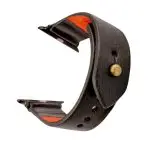 Waji's Apple Watch Strap - Pure Leather Strap 49 mm / 46 mm / 45 mm / 44 mm / 42 mm - Black - AMT-BLK-AWS-02