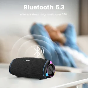 Sounarc R2 60W Extreme Bass Portable Speaker with Bluetooth 5.3, IPX6 Waterproof & Stereo Pairing - Black - Image 7