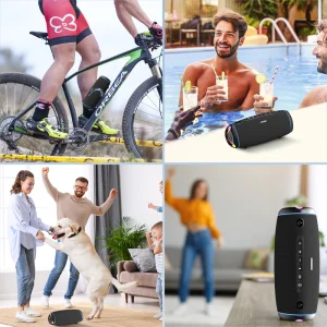 Sounarc R2 60W Extreme Bass Portable Speaker with Bluetooth 5.3, IPX6 Waterproof & Stereo Pairing - Black - Image 5