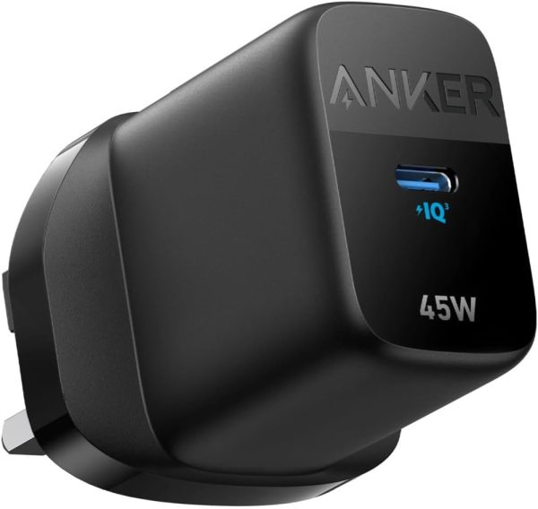 Anker 313 Charger 45W UK Plug - Black - A2643K11 - OP - Image 1