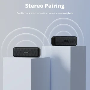 SOUNARC P2 IPX5 Bluetooth Speaker with Bluetooth 5.3, 10W Stereo Sound, Upto 15 Hours of Playtime - Black - Image 10