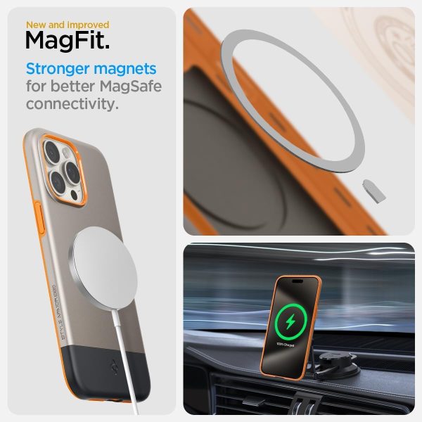 Apple iPhone 15 Pro Max Style Armor MFit Case by Spigen - Alpine Gold - ACS06611 - Image 5