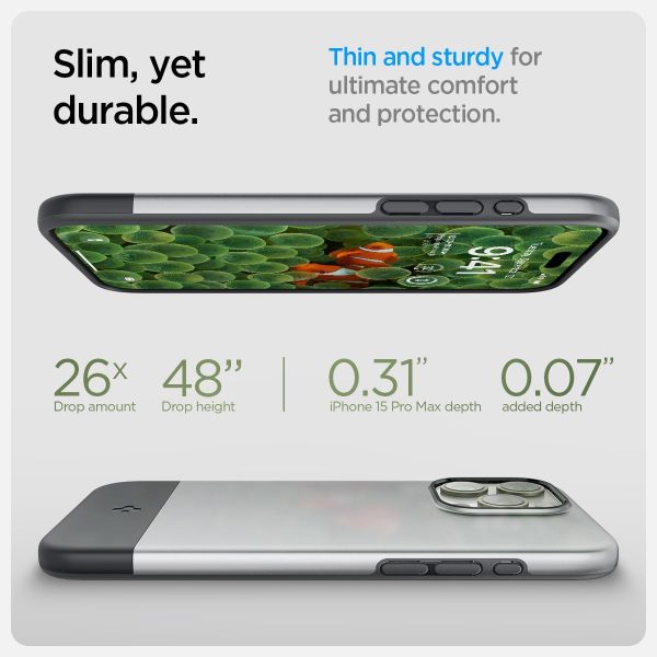 Apple iPhone 15 Pro Max Style Armor MFit Case by Spigen - Classic Silver - ACS06613 - Image 5