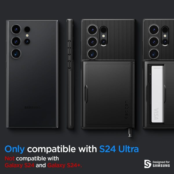 Galaxy S24 Ultra Slim Armor CS Designed Case By Spigen - ACS07306 - Black - Image 7