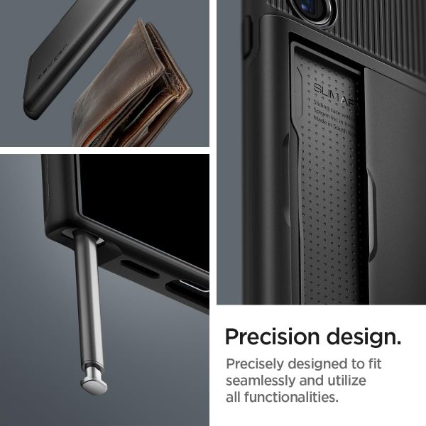 Galaxy S24 Ultra Slim Armor CS Designed Case By Spigen - ACS07306 - Black - Image 3