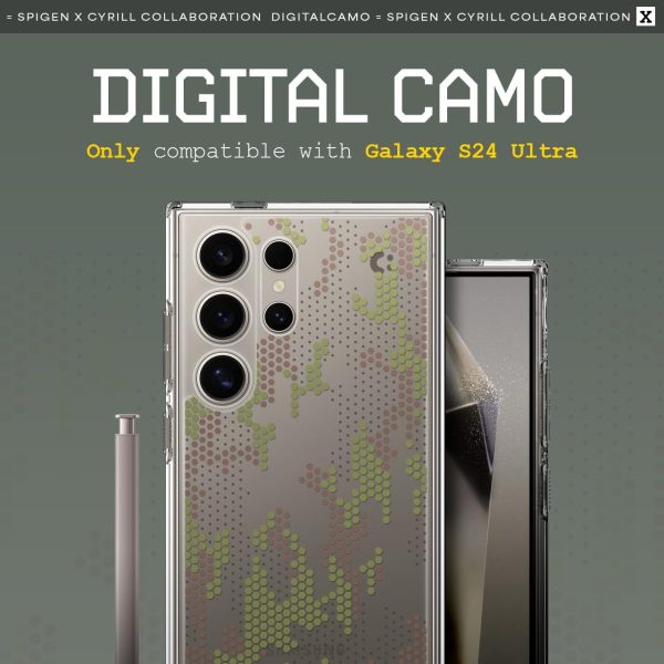 UItra Hybrid Case By Spigen Galaxy S24 Ultra - ACS07547 - Clear Digital Camo - Image 5