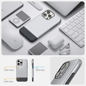 Apple iPhone 15 Pro Style Armor MFit Case by Spigen - Classic Silver - ACS06748 - Image 2