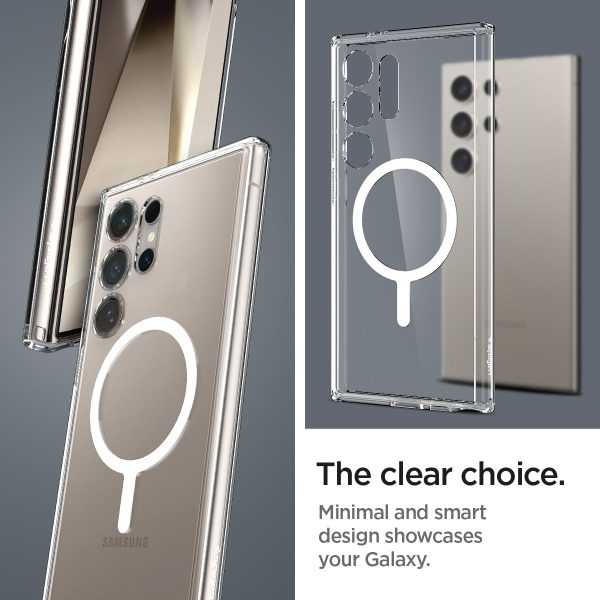 61QwKQ8TdVL._AC_SL1200_ Ultra Hybrid Metal Ring MagFit Designed for Galaxy S24 Ultra Case - ACS07297 - White - Image 5