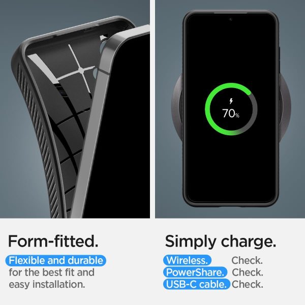 Galaxy S24 Liquid Air Case By Spigen - ACS07347 - Matte Black - Image 2