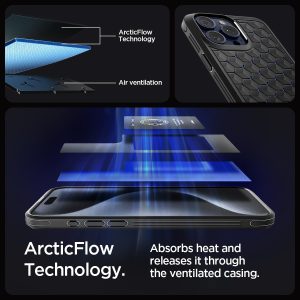 Apple iPhone 15 Pro Max Cryo Armor Case by Spigen - Cryo Blue - ACS06603 - Image 6