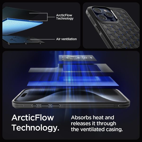 Apple iPhone 15 Pro Max Cryo Armor Case by Spigen - Cryo Blue - ACS06603 - Image 6