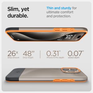 Apple iPhone 15 Pro Max Style Armor MFit Case by Spigen - Alpine Gold - ACS06611 - Image 3
