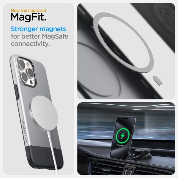 Apple iPhone 15 Pro Max Style Armor MFit Case by Spigen - Classic Silver - ACS06613 - Image 3