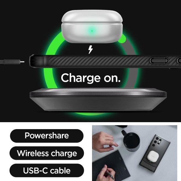 Galaxy S24 Ultra Rugged Armor Case By Spigen - ACS07286 - Matte Black - Image 2