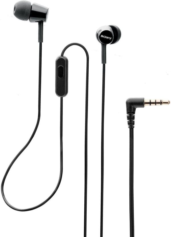 61lPmm-3fZL._AC_SL1500_ Sony MDR-EX155AP In-Ear Earbud Headphones with Mic - Black - INOVI - Image 3